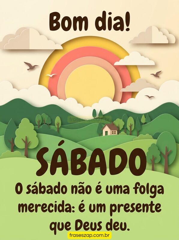 Imagem de sábado para compartilhar no WhatsApp