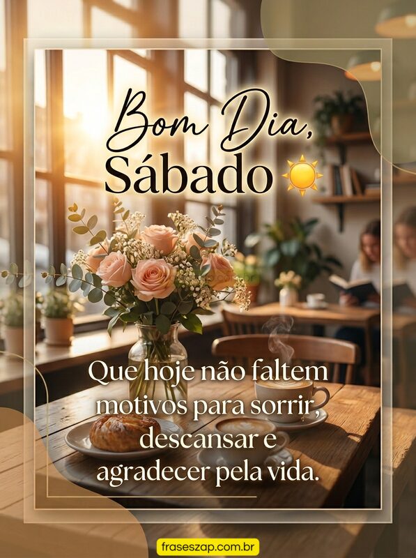 Imagem de sábado para compartilhar no WhatsApp