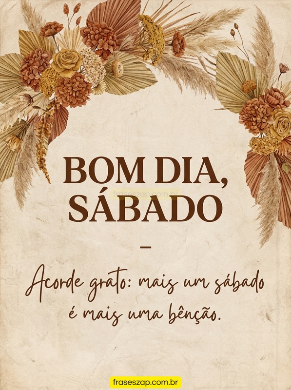 Imagem de sábado para compartilhar no WhatsApp