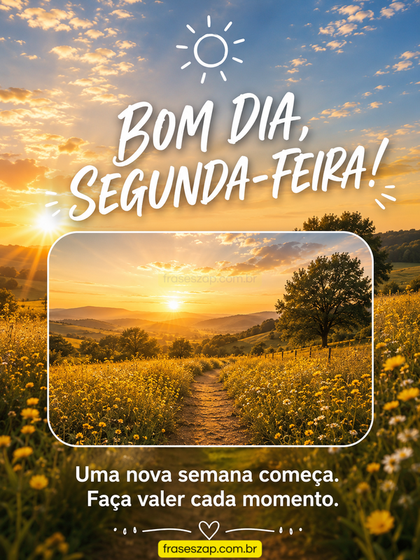 Imagem de segunda-feira para compartilhar no WhatsApp