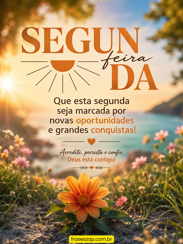 Imagem de segunda-feira para compartilhar no WhatsApp