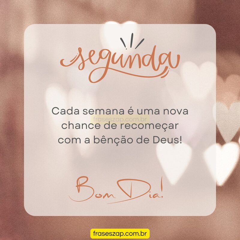 Imagem de segunda-feira para compartilhar no WhatsApp