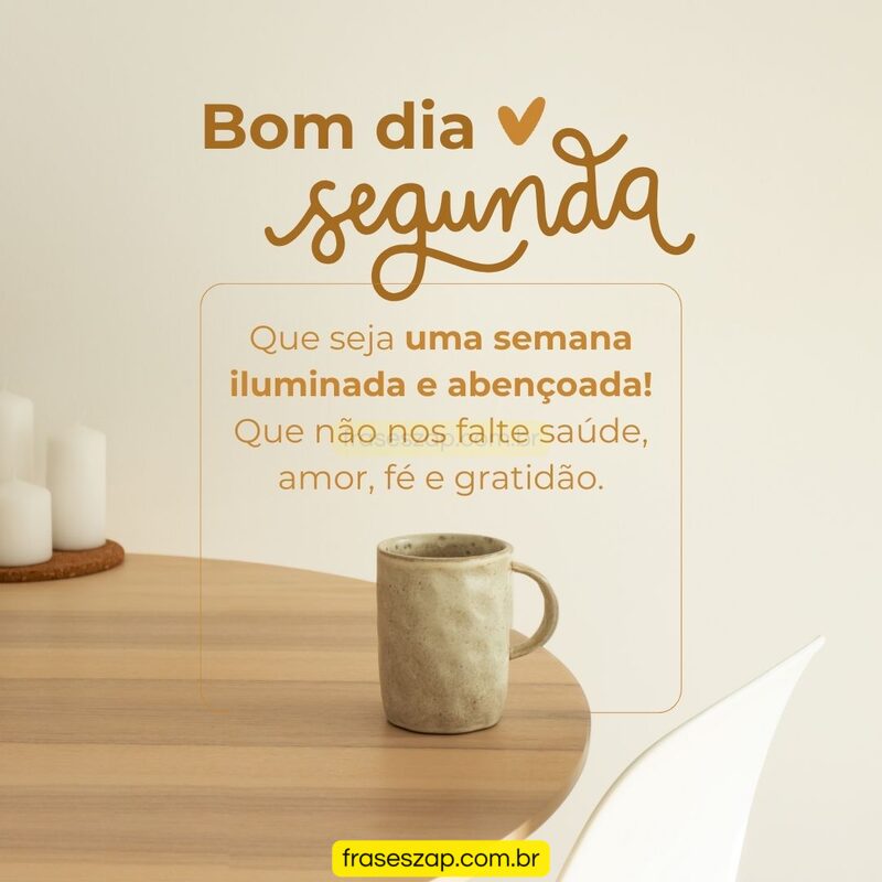 Imagem de segunda-feira para compartilhar no WhatsApp