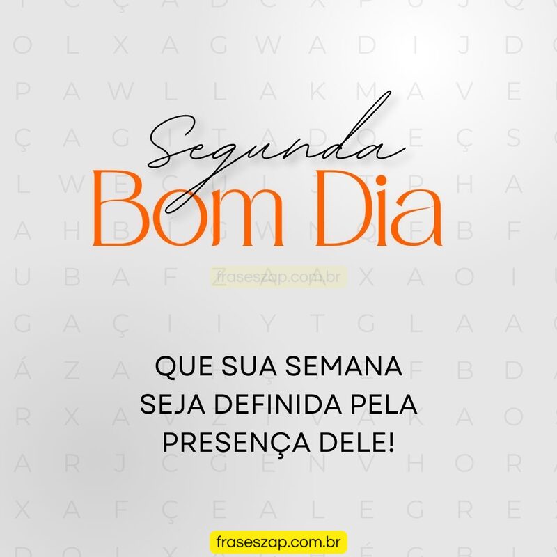 Imagem de segunda-feira para compartilhar no WhatsApp