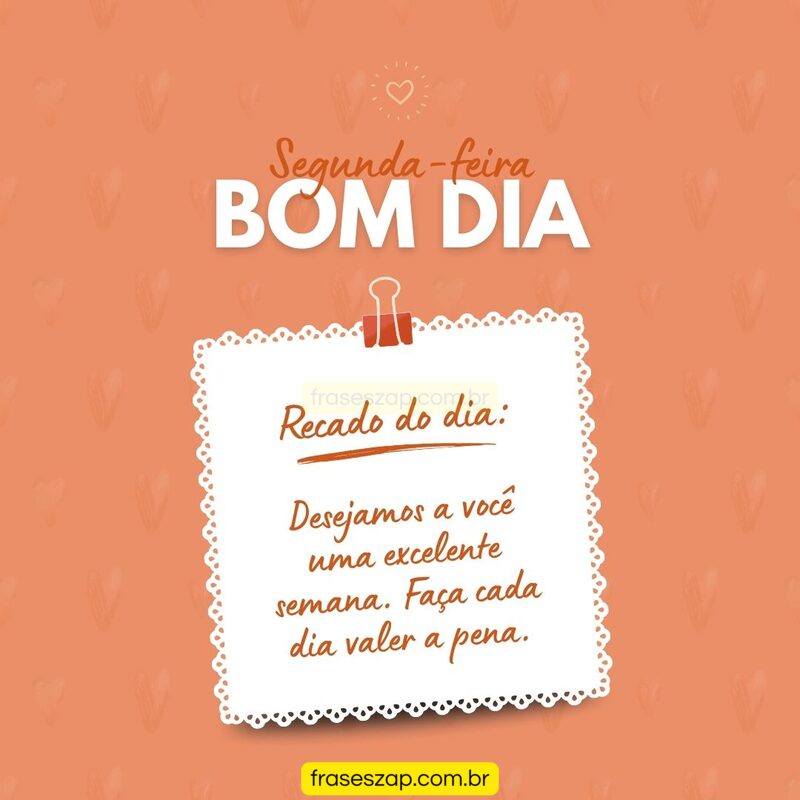 Imagem de segunda-feira para compartilhar no WhatsApp