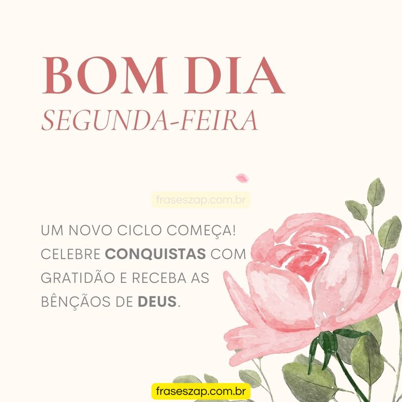 Imagem de segunda-feira para compartilhar no WhatsApp