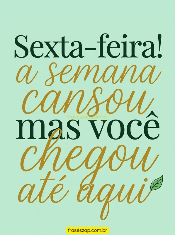 Imagem de sexta-feira para compartilhar no WhatsApp