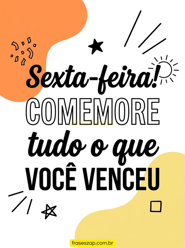 Imagem de sexta-feira para compartilhar no WhatsApp