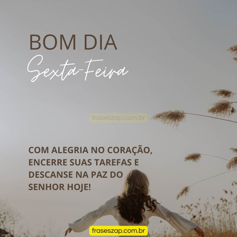 Imagem de sexta-feira para compartilhar no WhatsApp
