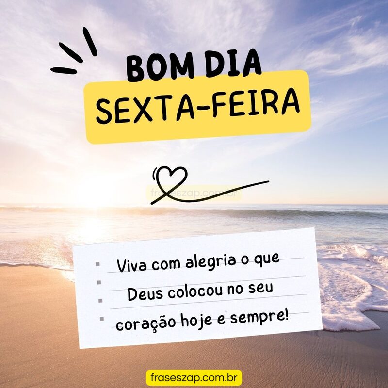 Imagem de sexta-feira para compartilhar no WhatsApp