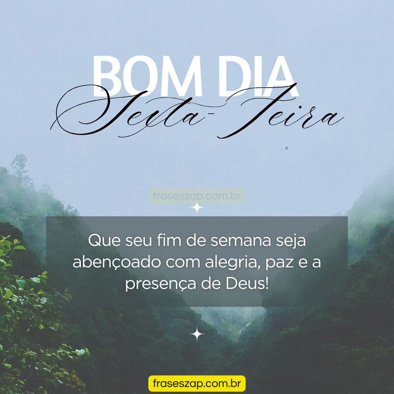 Imagem de sexta-feira para compartilhar no WhatsApp