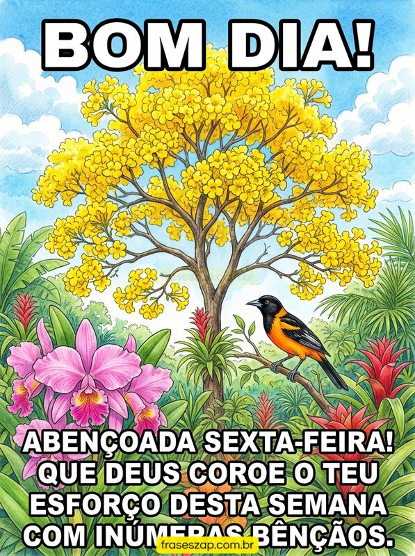 Imagem de sexta-feira para compartilhar no WhatsApp