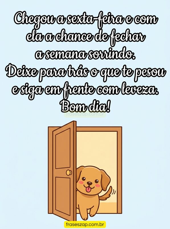 Imagem de sexta-feira para compartilhar no WhatsApp