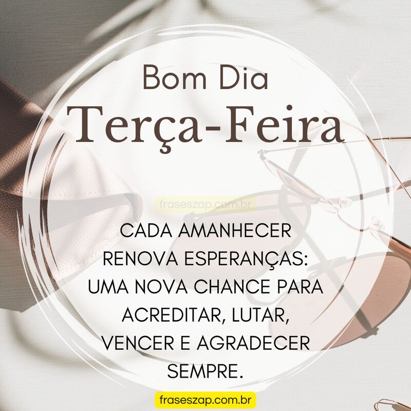 Imagem de terça-feira para compartilhar no WhatsApp