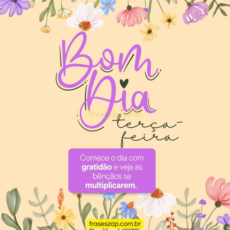 Imagem de terça-feira para compartilhar no WhatsApp