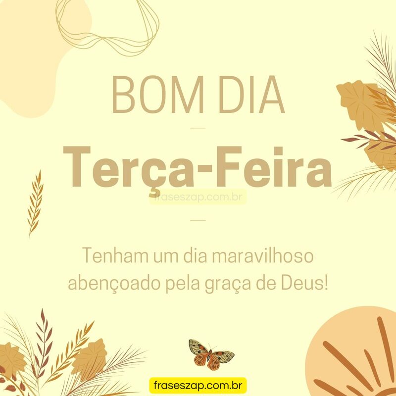 Imagem de terça-feira para compartilhar no WhatsApp