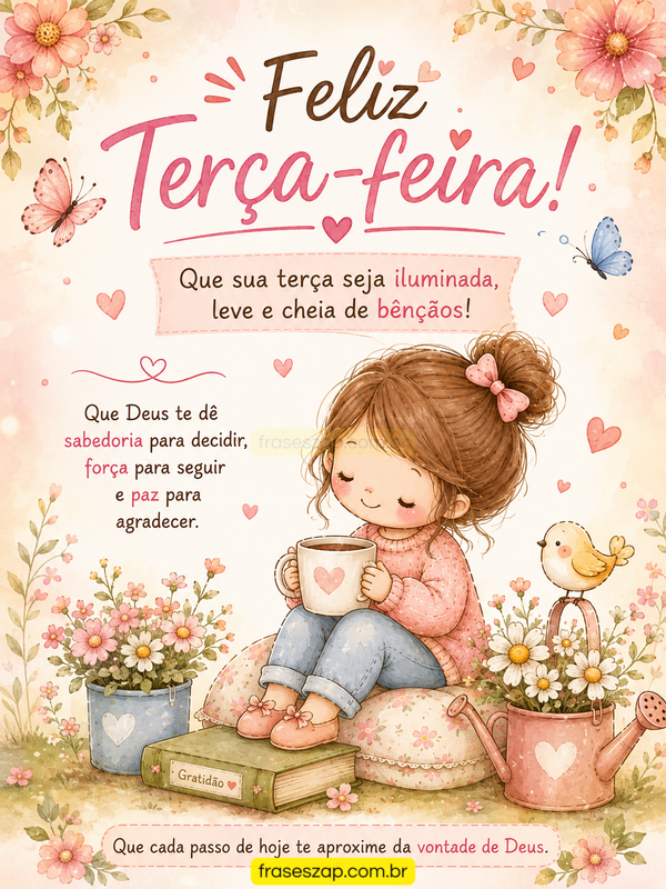 Imagem de terça-feira para compartilhar no WhatsApp