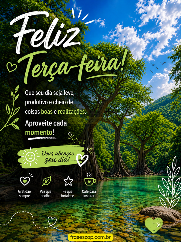 Imagem de terça-feira para compartilhar no WhatsApp