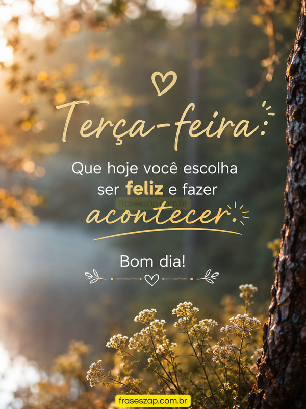 Imagem de terça-feira para compartilhar no WhatsApp
