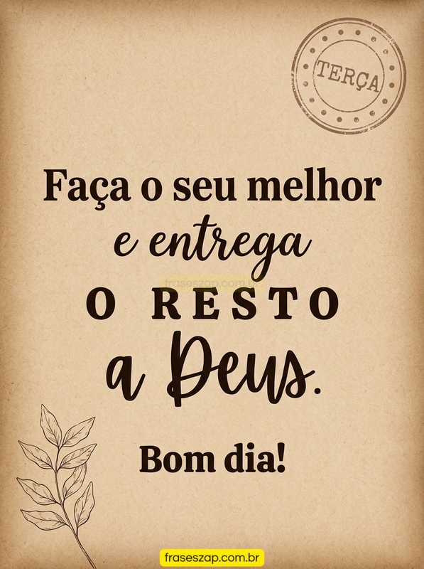 Imagem de terça-feira para compartilhar no WhatsApp