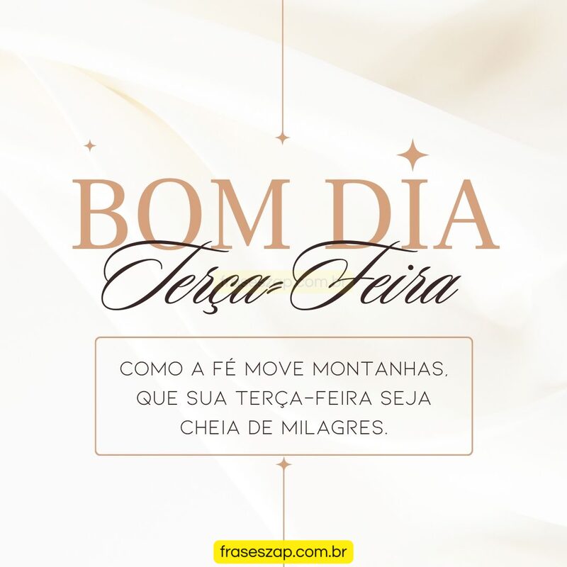 Imagem de terça-feira para compartilhar no WhatsApp