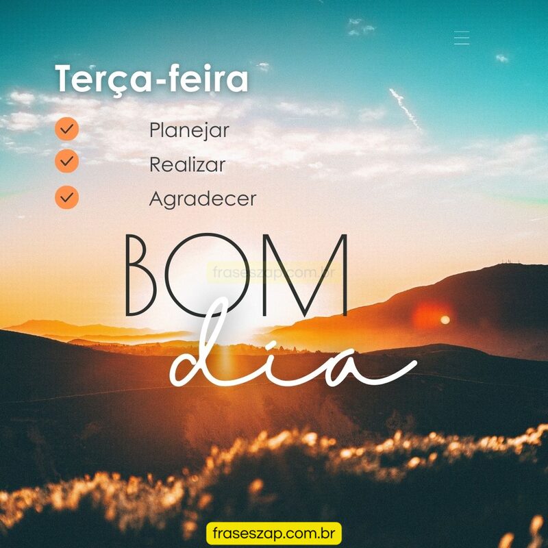 Imagem de terça-feira para compartilhar no WhatsApp