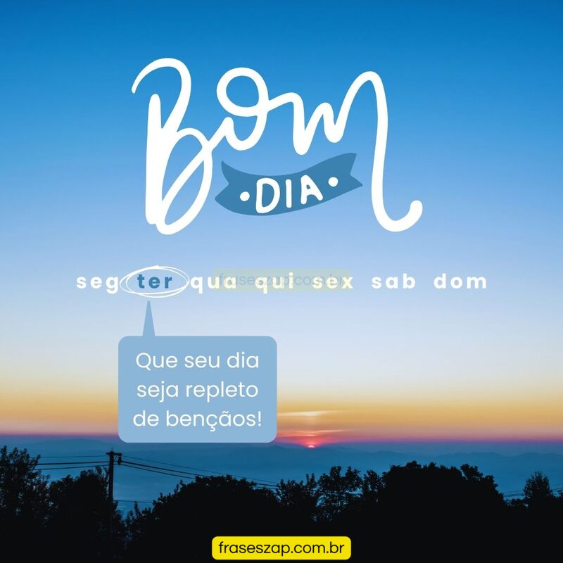 Imagem de terça-feira para compartilhar no WhatsApp