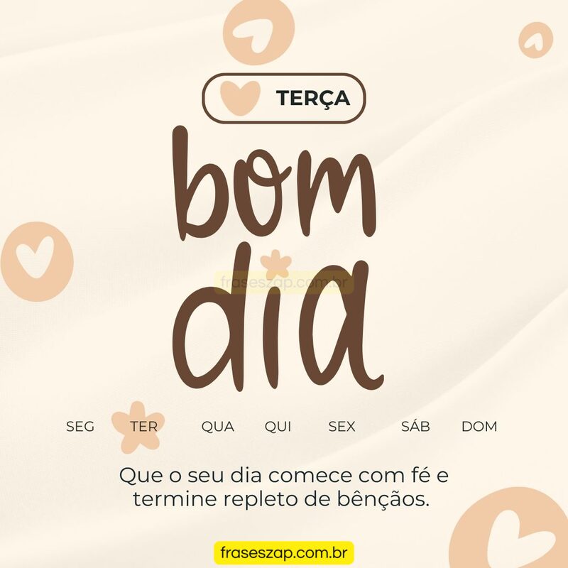 Imagem de terça-feira para compartilhar no WhatsApp
