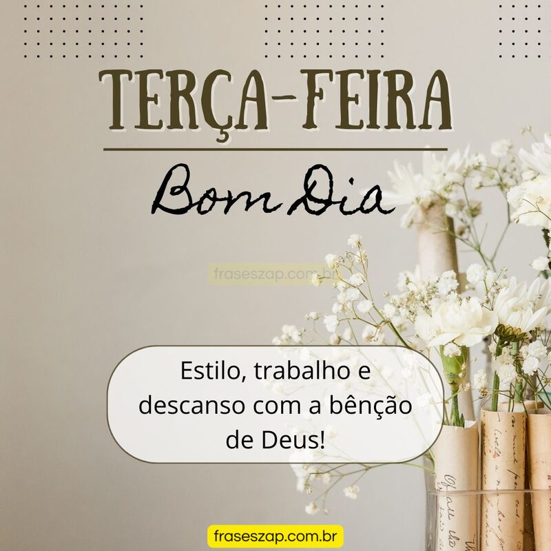 Imagem de terça-feira para compartilhar no WhatsApp