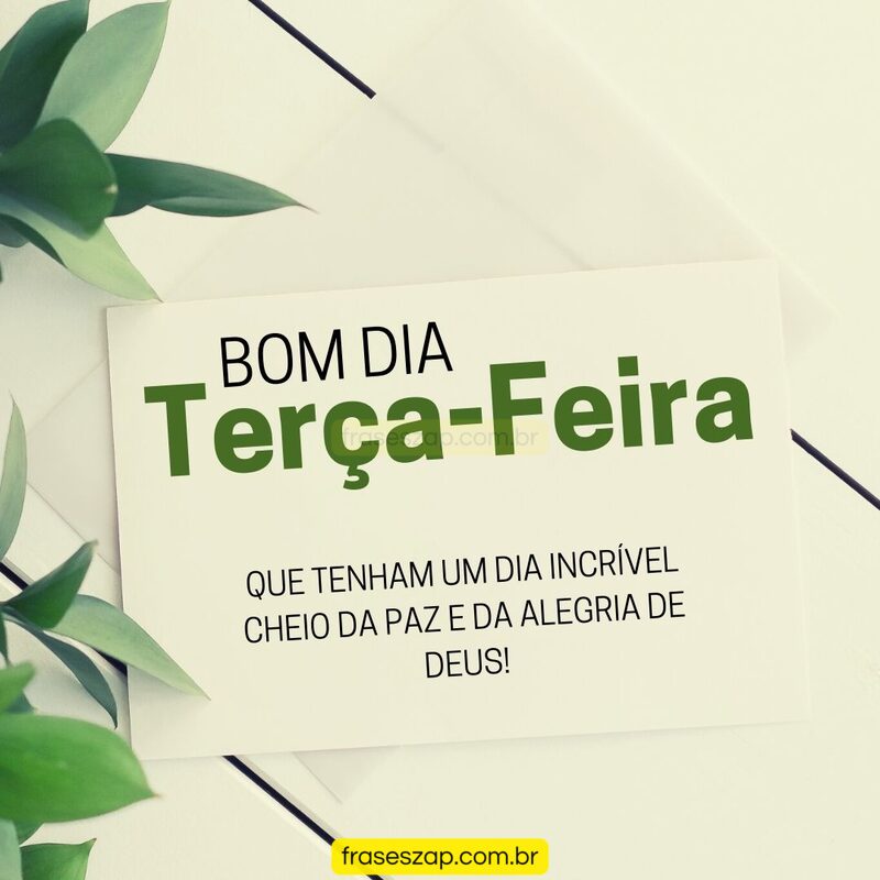 Imagem de terça-feira para compartilhar no WhatsApp