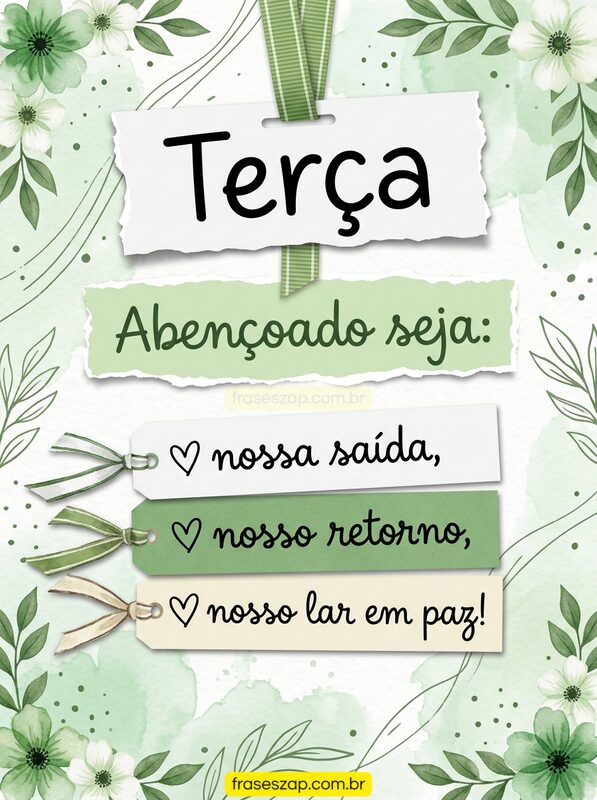 Imagem de terça-feira para compartilhar no WhatsApp