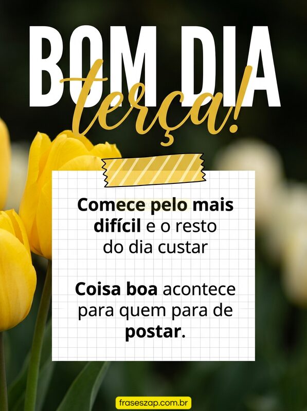 Imagem de terça-feira para compartilhar no WhatsApp