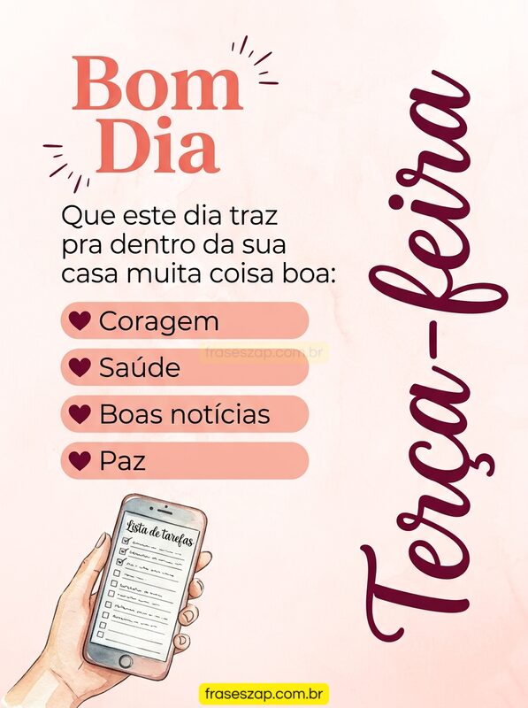 Imagem de terça-feira para compartilhar no WhatsApp