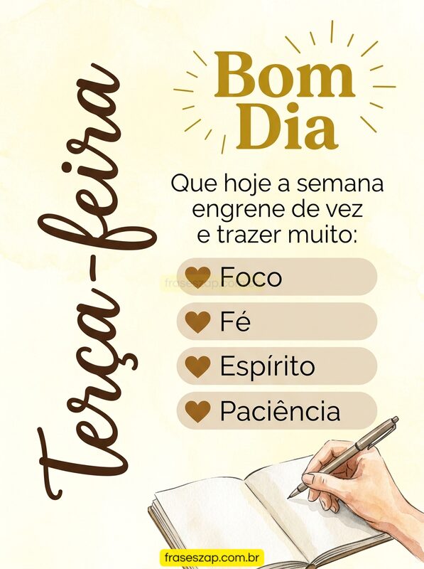 Imagem de terça-feira para compartilhar no WhatsApp