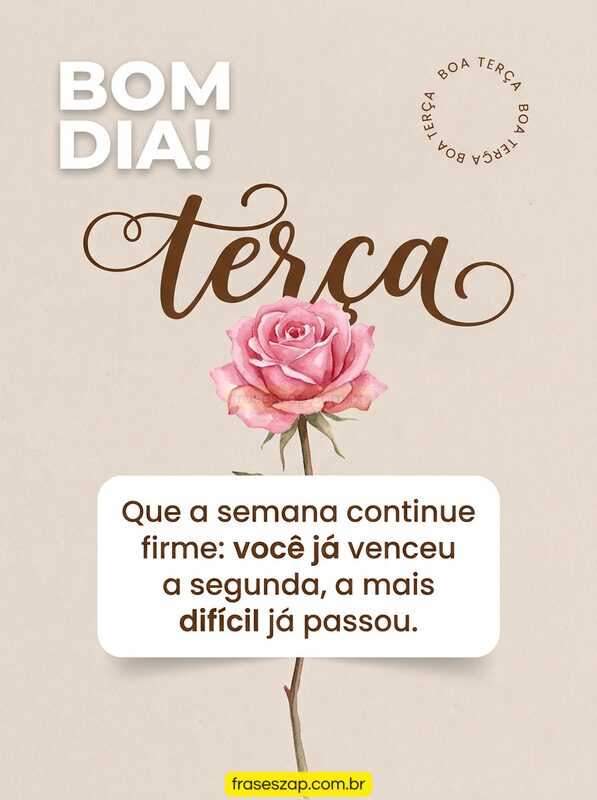 Imagem de terça-feira para compartilhar no WhatsApp